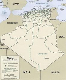 Carte Algérie administrative