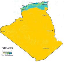 Carte Algérie démographie