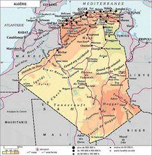 Carte Algérie détaillée