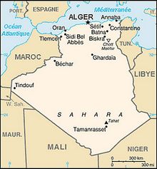 Carte Algérie français
