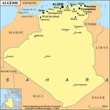 Carte Algérie grande ville
