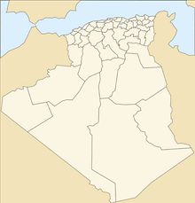 Carte Algérie vierge couleur