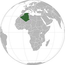 Carte du monde Algérie