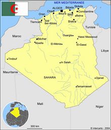 Carte grande ville Algérie