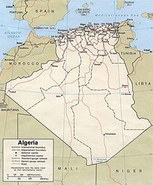 Carte politique Algérie