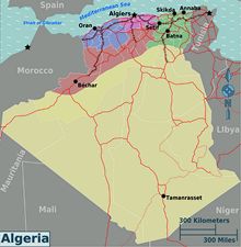 Carte région Algérie