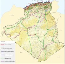Carte routière Algérie