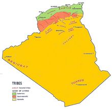 Carte Algérie ethnographie