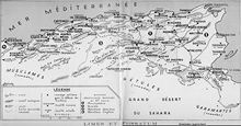 Carte Algérie ancienne nord