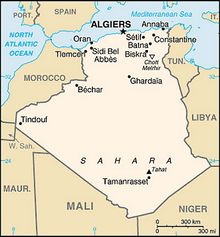 Carte Algérie anglais