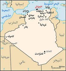 Carte Algérie arabe