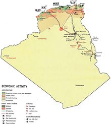 Carte Algérie économique