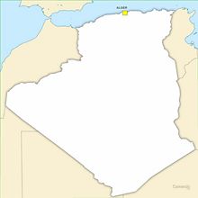 Carte vierge Algérie